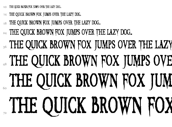 VTC Embrace font waterfall
